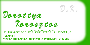 dorottya korosztos business card